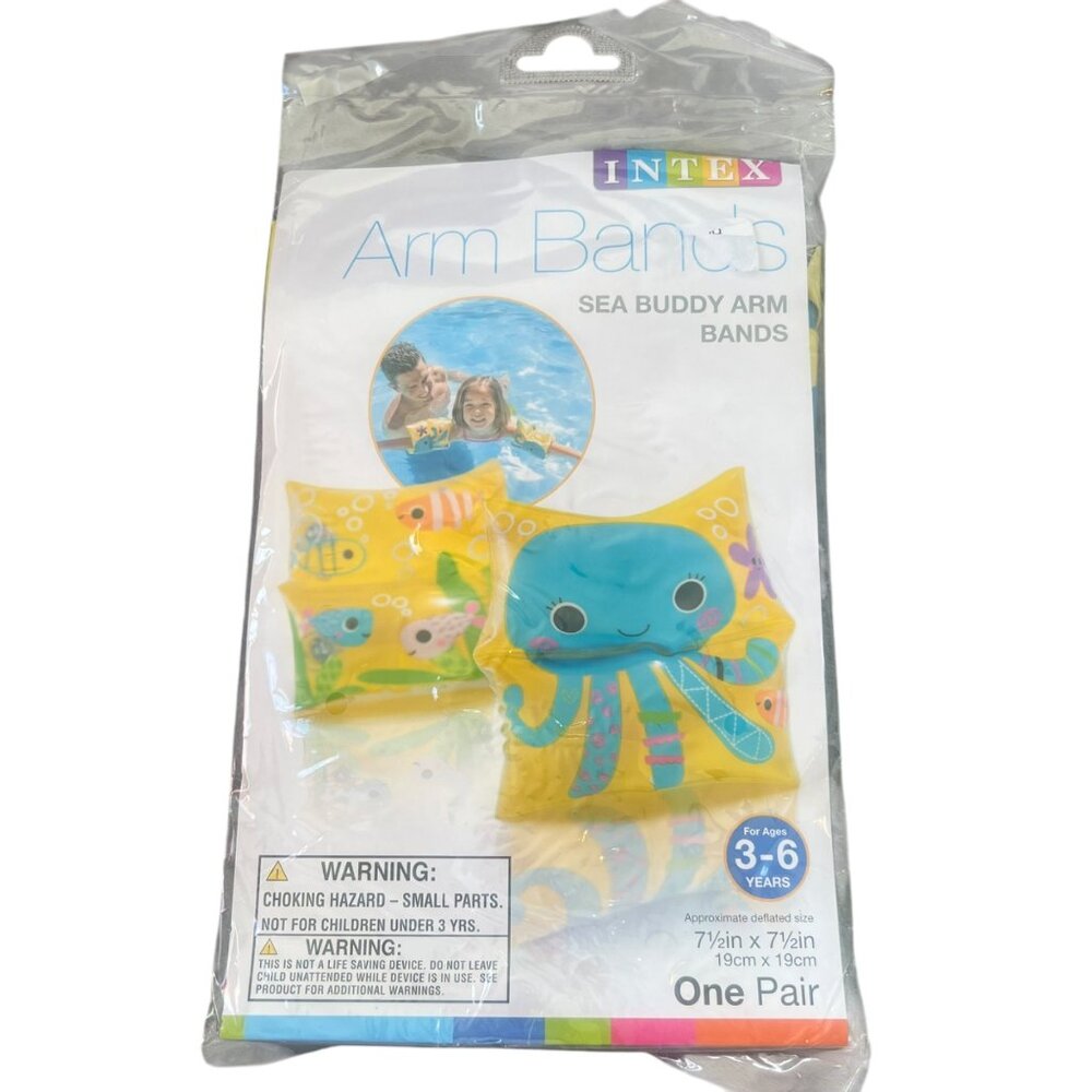 Intex Sea Buddy Arm Bands Kids 3-6 Years Octopus Fish 2 Air Chambers NEW‎